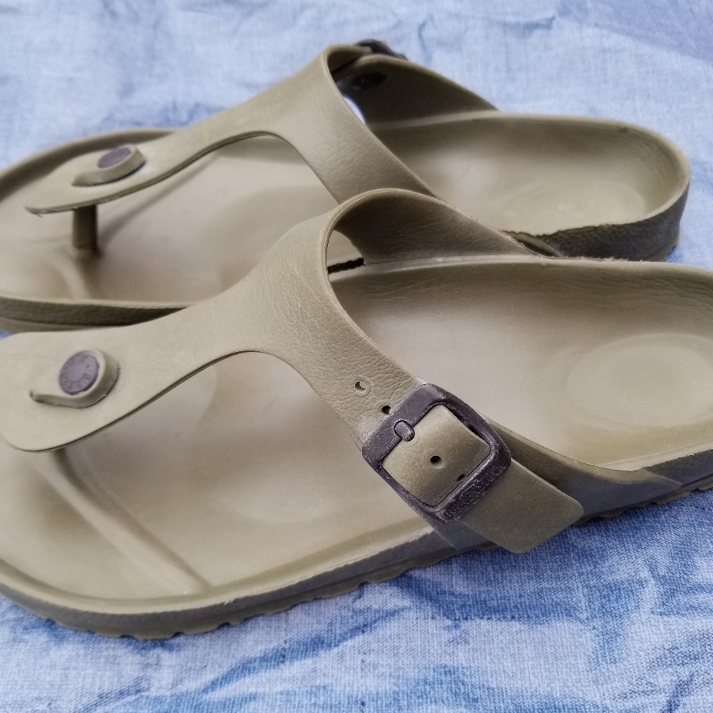 Birkenstock Thong Sandals Army Green Sz 41